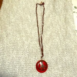 Lucky Brand ✌️ sign necklace